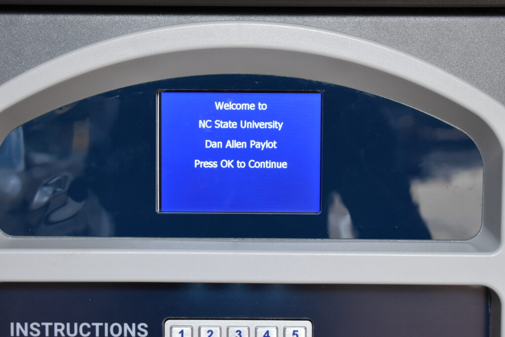 Picture of screen on new paystation.