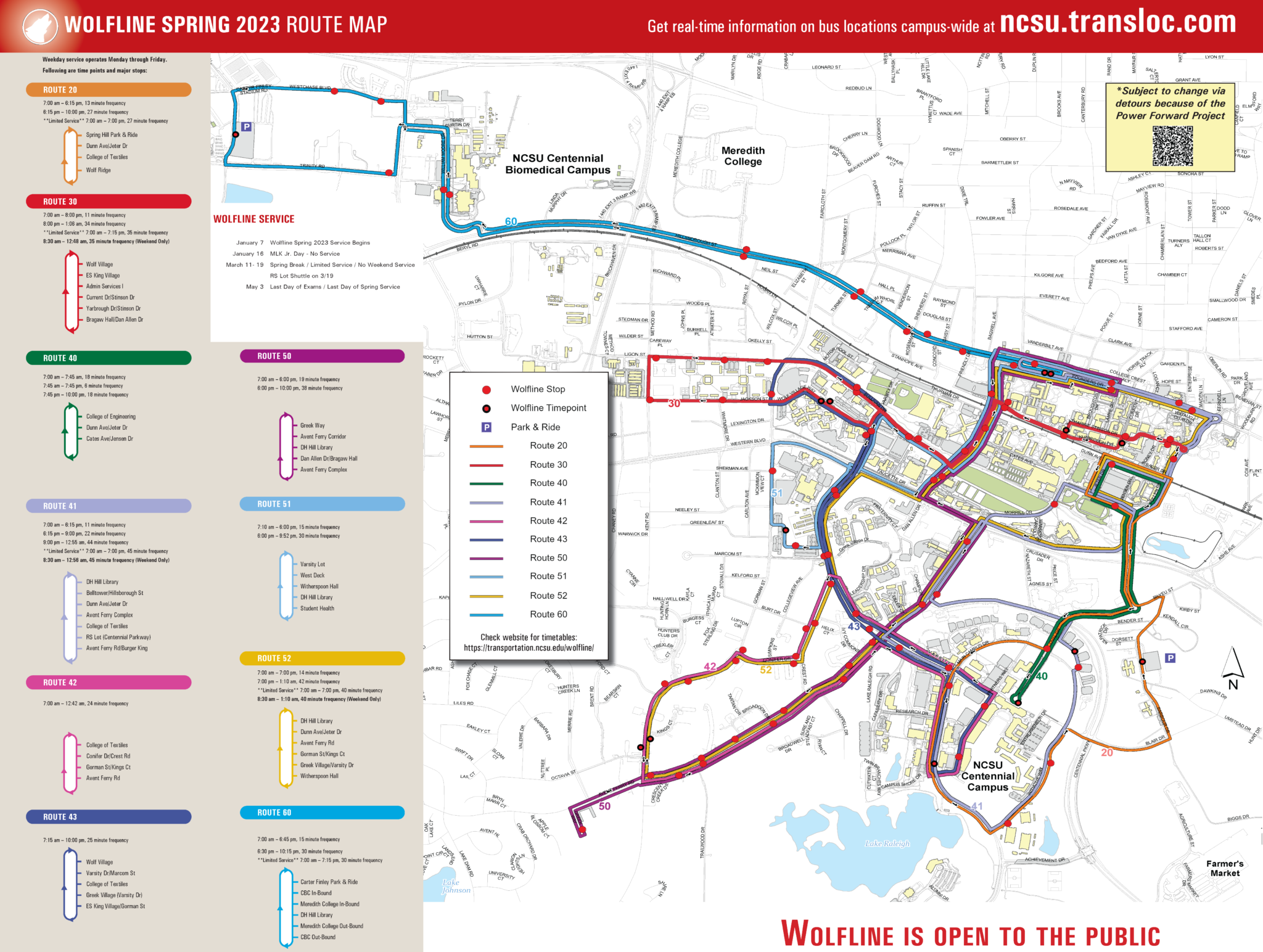 Wolfline Spring Schedules and Route Map Are Now Available | Transportation