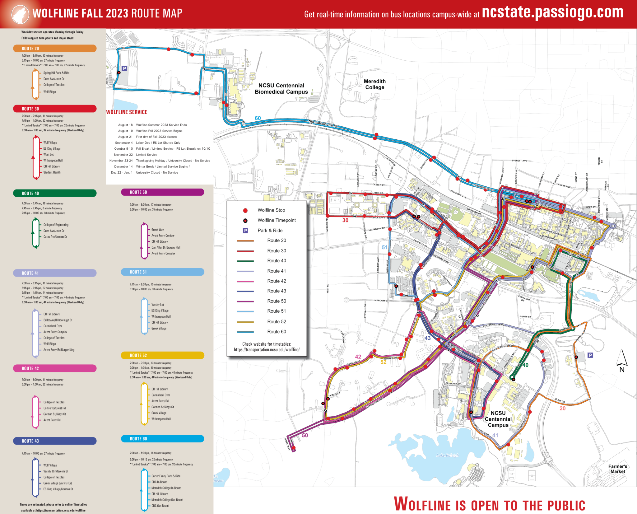 Wolfline Fall 2023 Schedules and Route Map Are Now Available ...